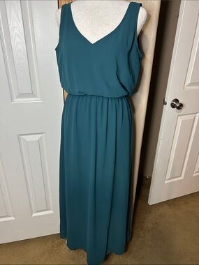Show Me Your MuMu Forest Green Sleeveless Maxi Dress